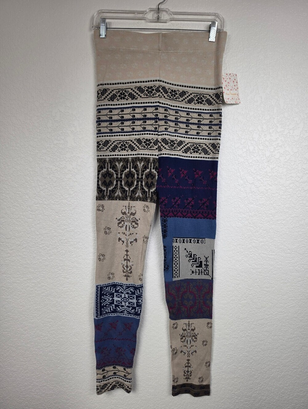 NWT Free People Medium Patchwork Pattern Leggings